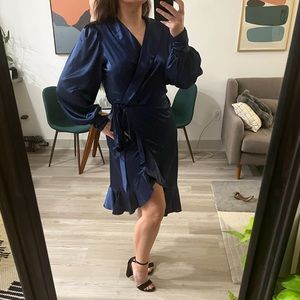 The Fashionpoet Blue Wrap Dress XL
